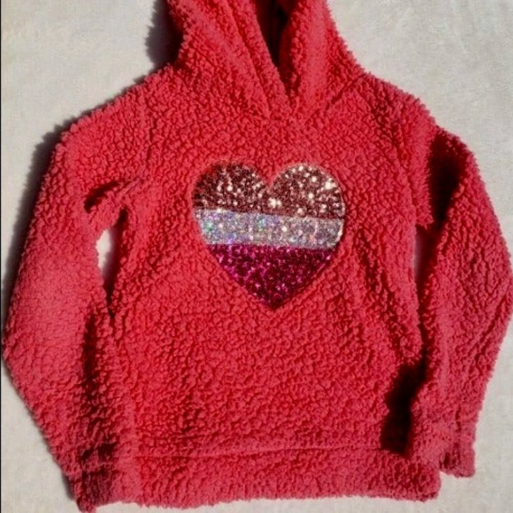 Little Girl's Fleece Sequin Hoodie